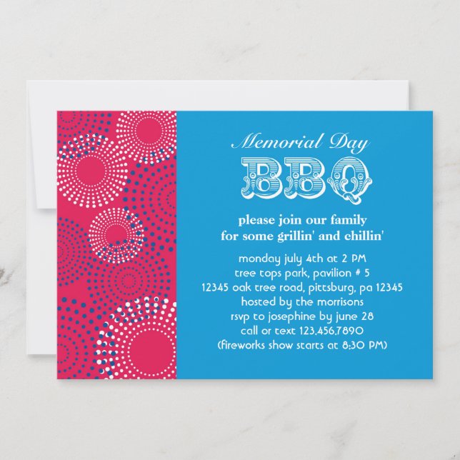 Memorial Day Holiday BBQ Invitation (Front)