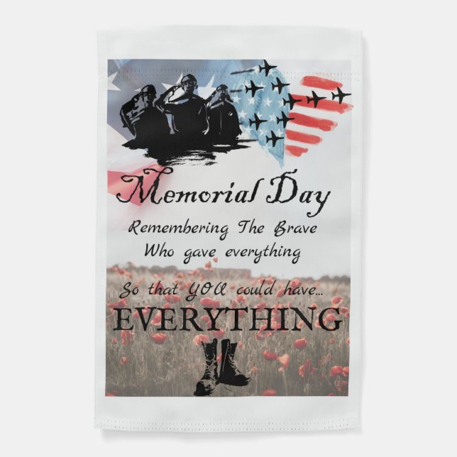 Memorial Day - Holiday - Lawn Garden Flag (Front)