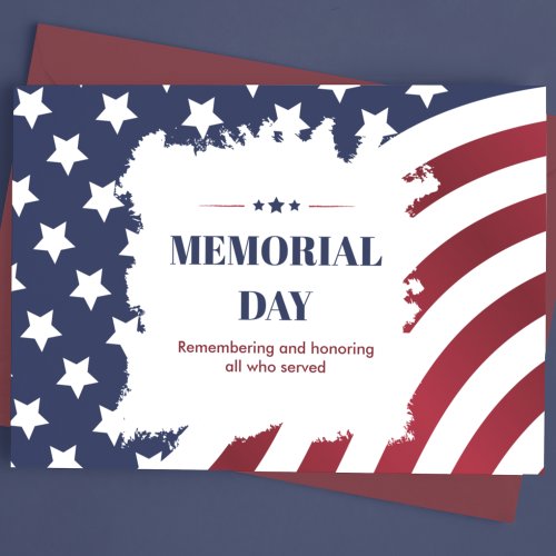 Memorial Day Holiday Postcard