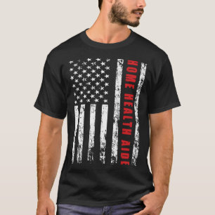 Memorial Day home health aide patriotic usa flag T-Shirt