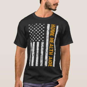Memorial Day home health aide patriotic usa flag T-Shirt