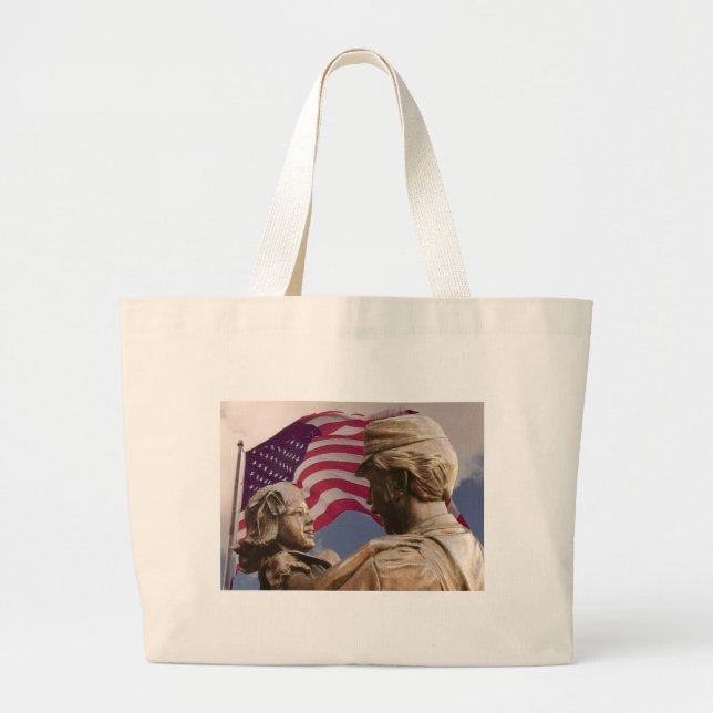 Memorial Day Homecoming Large Tote Bag (Front)