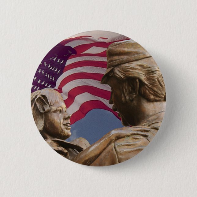 Memorial Day Homecoming Pinback Button (Front)