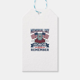Memorial Day Honor and Remember Patriotic Shirt_1 Gift Tags