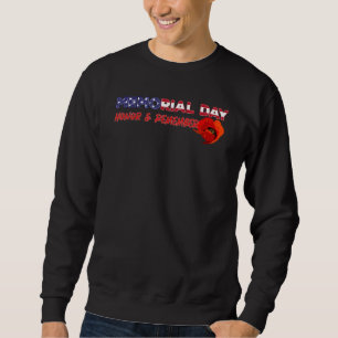 Memorial Day Honor And Remember Red Poppy Sweatshirt
