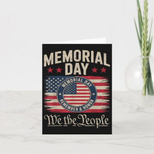 Memorial Day Honor And Remember Veterans Day 2025  Card