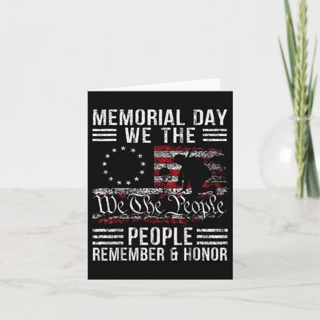 Memorial Day Honor And Remember Veterans Day 2025  Card (Front)