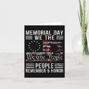 Memorial Day Honor And Remember Veterans Day 2025  Card