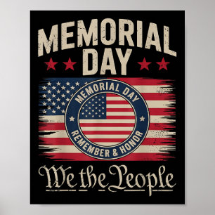 Memorial Day Honor And Remember Veterans Day 2025 Poster