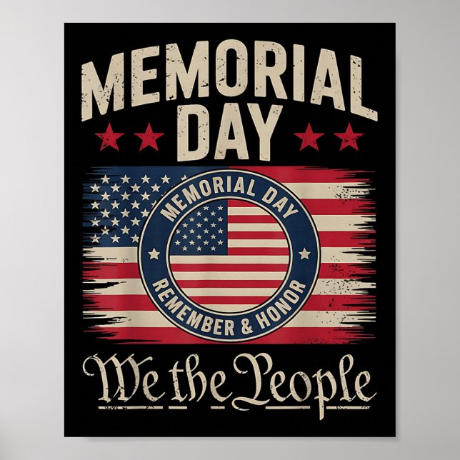 Memorial Day Honor And Remember Veterans Day 2025  Poster (Front)