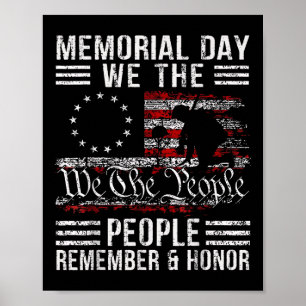 Memorial Day Honor And Remember Veterans Day 2025 Poster