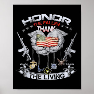 Memorial Day - Honor The Fallen Thank The Living Poster