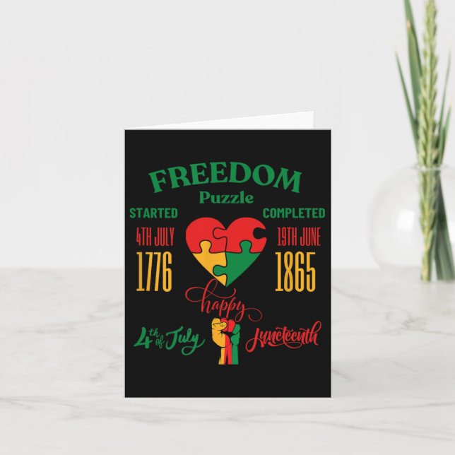 Memorial Day Juneteenth And 4th Of July  Card (Front)