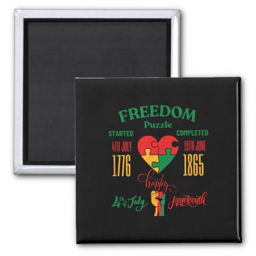 Memorial Day Juneteenth And 4th Of July  Magnet