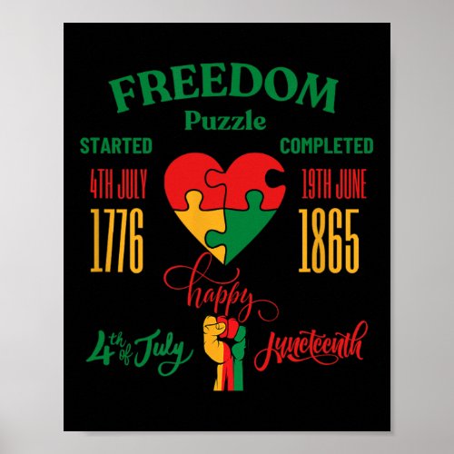 Memorial Day Juneteenth And 4th Of July  Poster