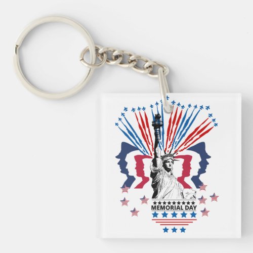 Memorial Day  Keychain