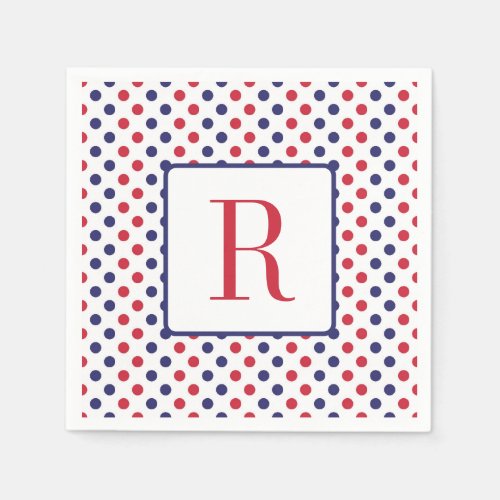 Memorial Day Monogram Party Red White and Blue