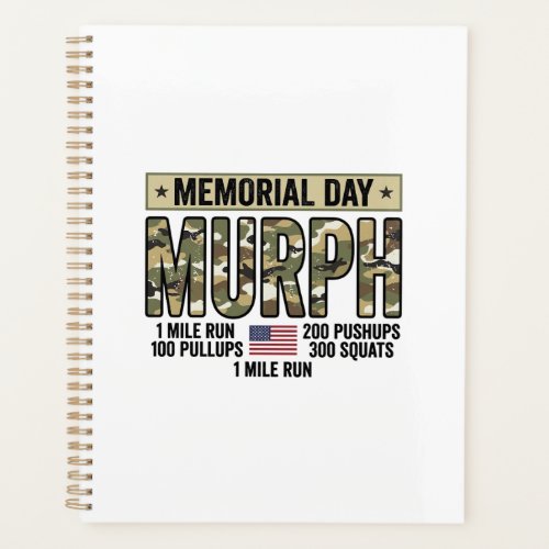 Memorial Day Murph Workout Vintage Vector Shirt_1 Planner