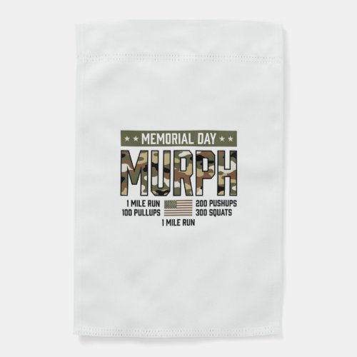 Memorial Day Murph Workout Vintage Vector Shirt (2 Garden Flag