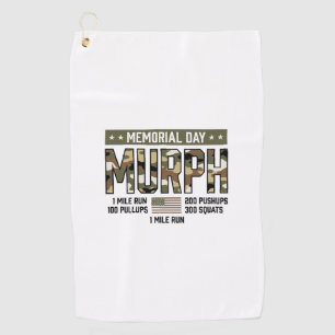 Memorial Day Murph Workout Vintage Vector Shirt (2 Golf Towel