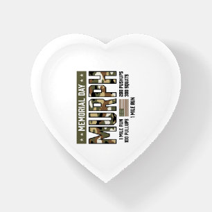 Memorial Day Murph Workout Vintage Vector Shirt (2 Paperweight