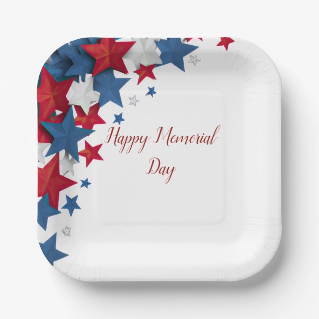 Memorial Day Paper Plates (Front)
