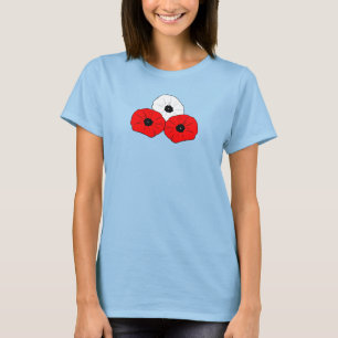 Memorial Day Peace Red and White Poppies T-Shirt