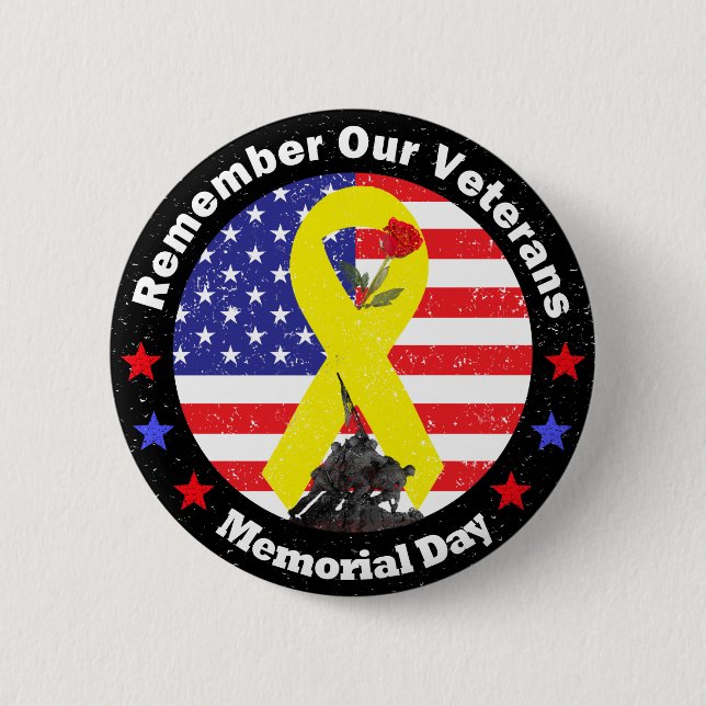 Memorial Day Pinback Button (Front)