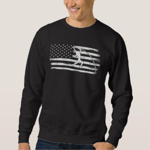 Memorial Day pole vaulter sport usa flag Sweatshirt