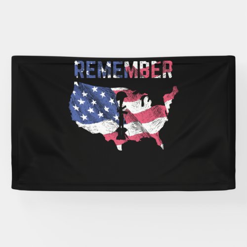 Memorial Day Proud America Flag Remember Banner