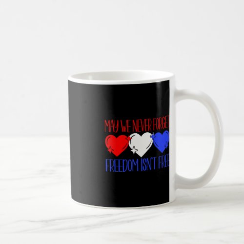Memorial Day Quote For Veterans Patriotic Red Whit Coffee Mug