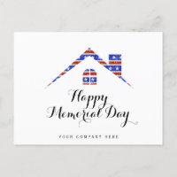 Memorial Day Real Estate House American Flag