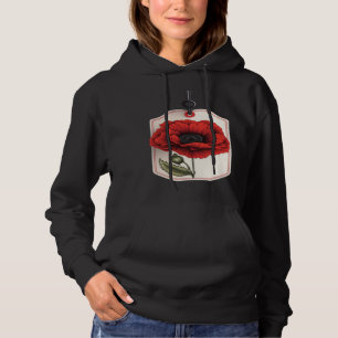 Memorial Day Red Poppy Flower Dog Tags USA Flag 4t Hoodie