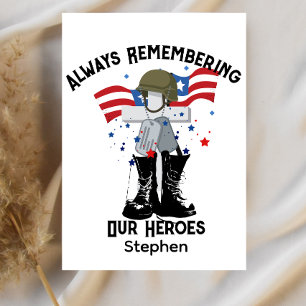 Memorial Day, Remember and Honor Holiday Postcard