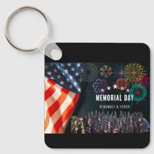 Memorial Day - Remember and Honor Keychain