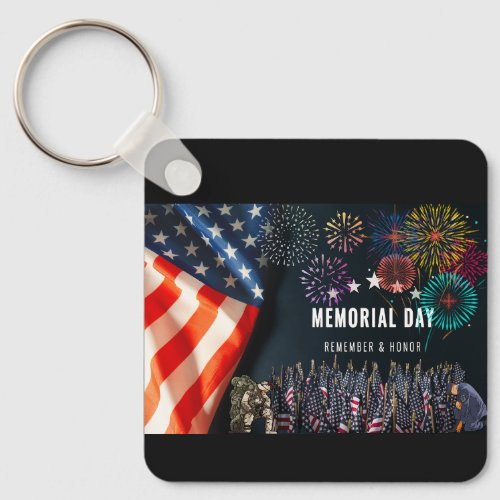 Memorial Day _ Remember and Honor Keychain