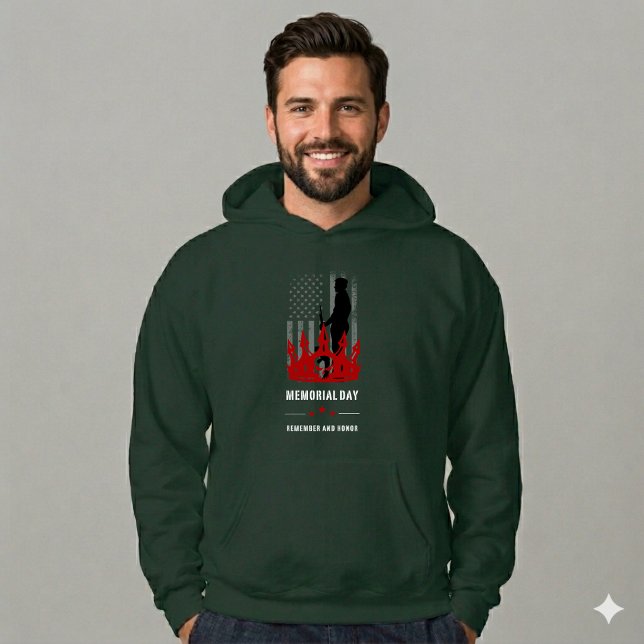 Memorial Day Remember and Honor Patriotic USA 250 Hoodie (Honor fallen heroes with this premium Memorial Day hoodie. A bold tribute for American patriots.)