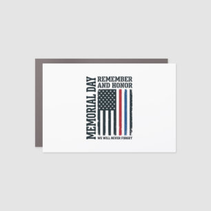 Memorial Day Remember And Honor Tribute Vector Des Car Magnet
