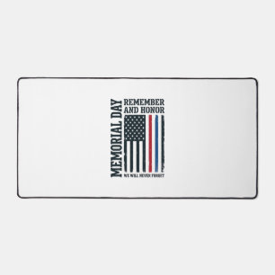 Memorial Day Remember And Honor Tribute Vector Des Desk Mat