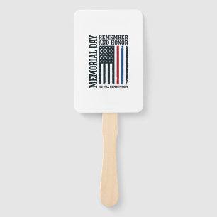 Memorial Day Remember And Honor Tribute Vector Des Hand Fan