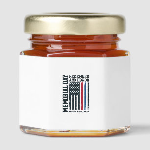 Memorial Day Remember And Honor Tribute Vector Des Honey Jar Favors