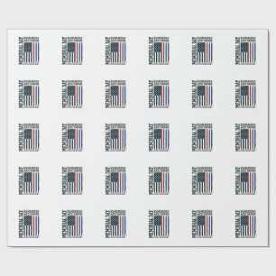 Memorial Day Remember And Honor Tribute Vector Des Wrapping Paper