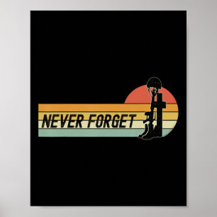 Memorial Day Remember our Fallen Military NEVER FO Poster