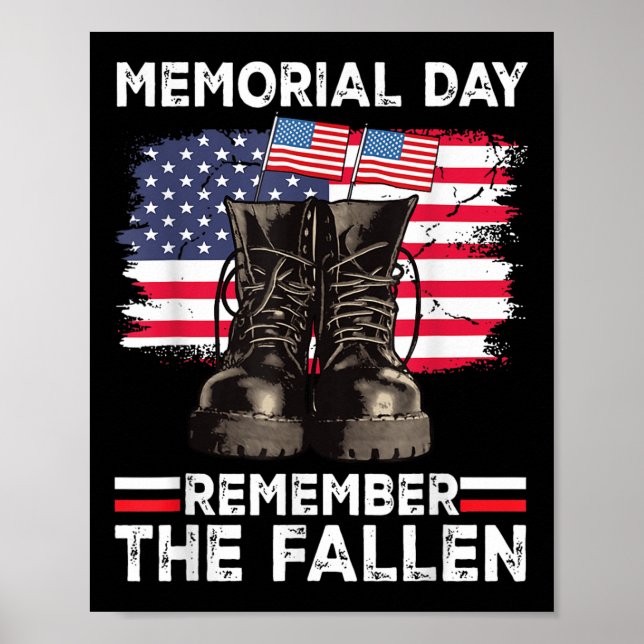 Memorial Day Remember The Fallen  Poster (Front)