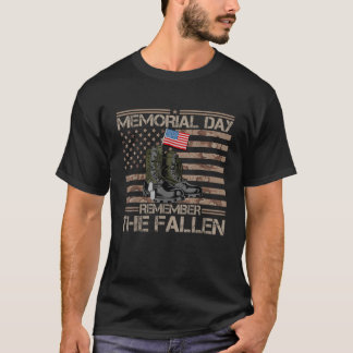 Memorial Day Remember The Fallen Veteran Military  T-Shirt