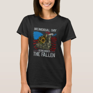 Memorial Day Remember The Fallen Veteran Military T-Shirt
