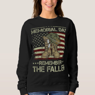 Memorial Day Remember The Fallen Vintage Military Sweatshirt
