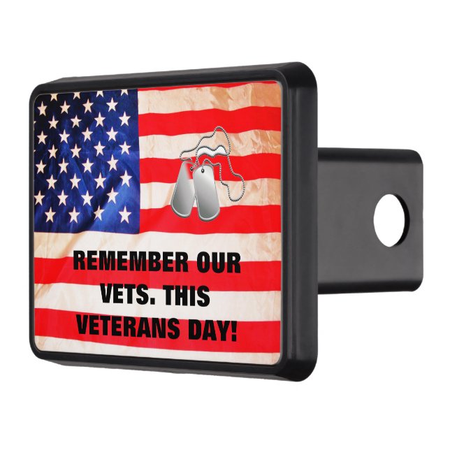 MEMORIAL DAY REMEMBER VETS  HITCH COVER (Left)