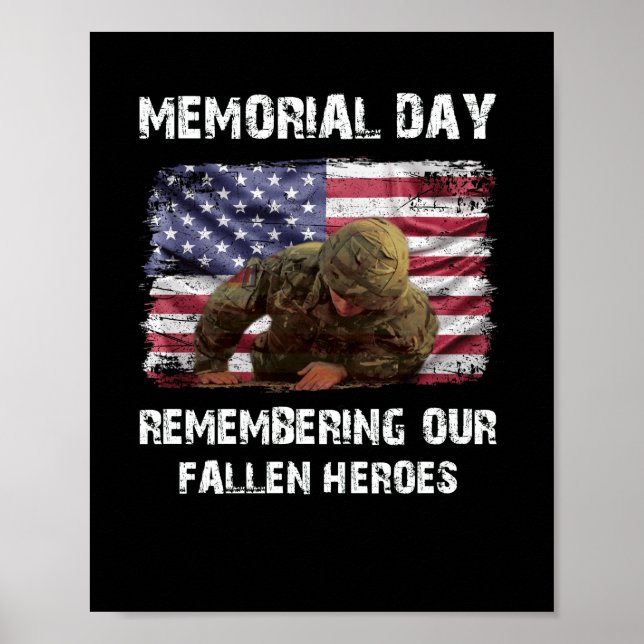 Memorial Day Remembering our Fallen Heroes Poster (Front)