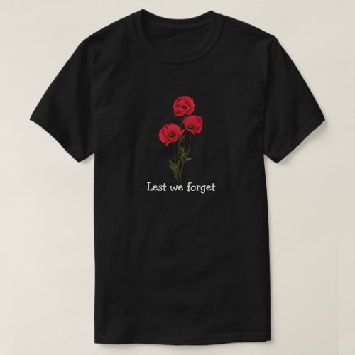Memorial Day Remembrance Day Red Poppy T_Shirt